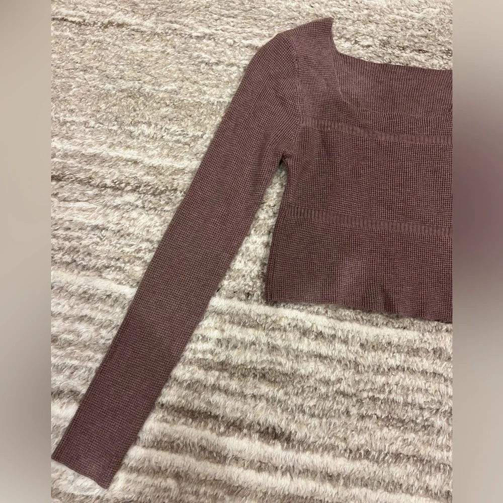 Brown Fitted Long Sleeve